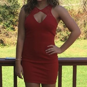 Val stefani red dress